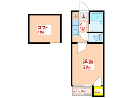 コンパートハウス和白(1K/1階)の間取り写真