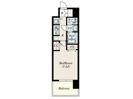 LA DOUCEUR黒川II(1K/9階)の間取り写真