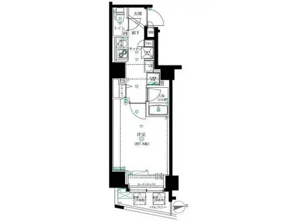 フェルクルール赤羽岩淵(1K/5階)の間取り写真