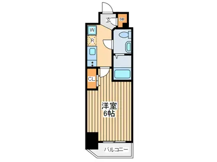 シーネクス横濱阪東橋(1K/4階)の間取り写真