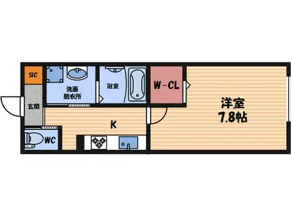 ルーチェ・ノムラ(1K/1階)の間取り写真