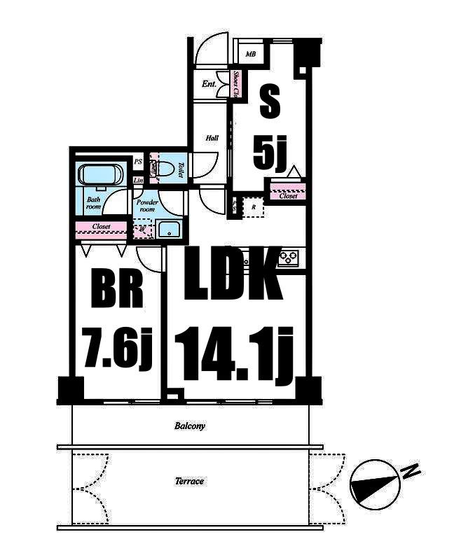 オープンヴィラ川崎(1SLDK/1階)の間取り写真