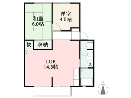 サンコート松縄(2LDK/2階)の間取り写真