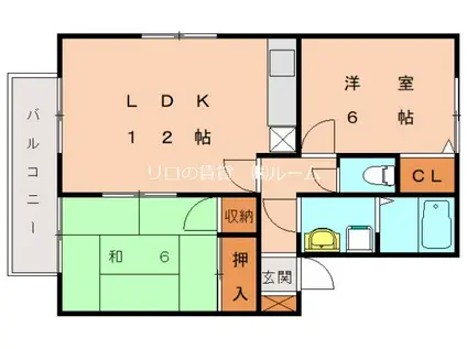 メゾン・ラフィーネ(2LDK/2階)の間取り写真