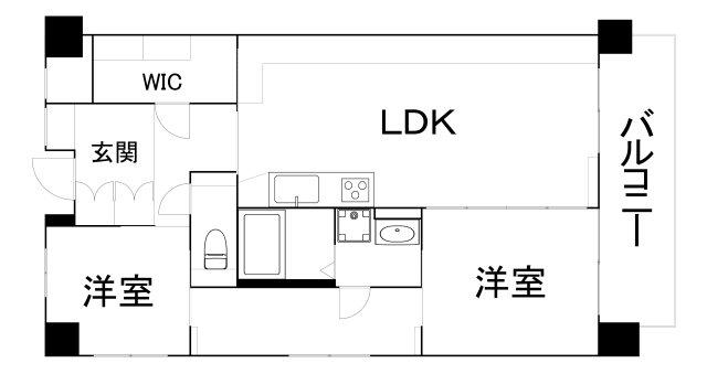 アトレ21南堀江(2LDK/12階)の間取り写真