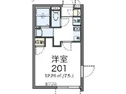 クレイノメゾンド代々木(1K/2階)の間取り写真