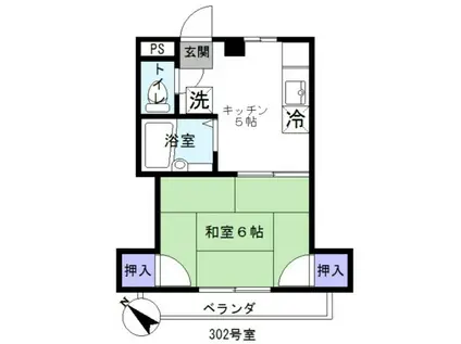 高山木材本社ビル(1DK/3階)の間取り写真