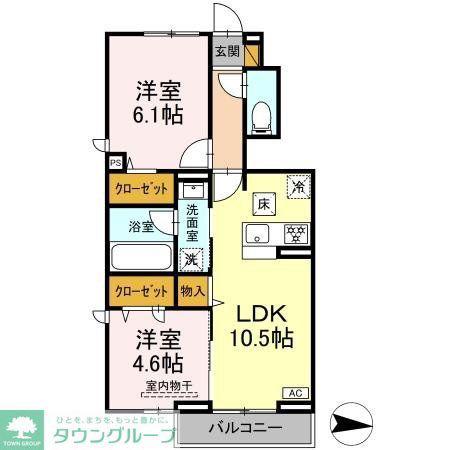 ラプエルタ(2LDK/1階)の間取り写真