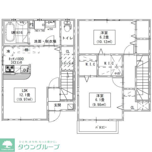 ミモザハイツA(2LDK/1階)の間取り写真