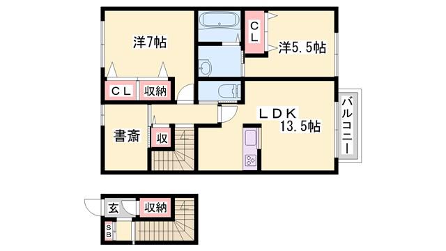 メゾン・すこやか(2SLDK/2階)の間取り写真