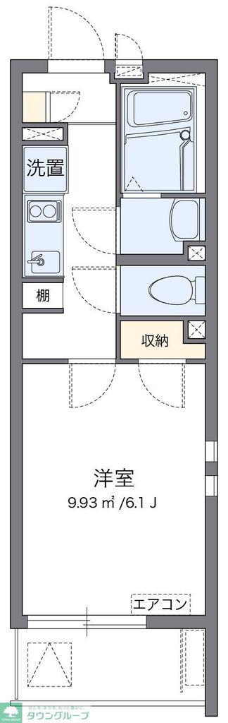 クレイノRETREAT36(1K/1階)の間取り写真