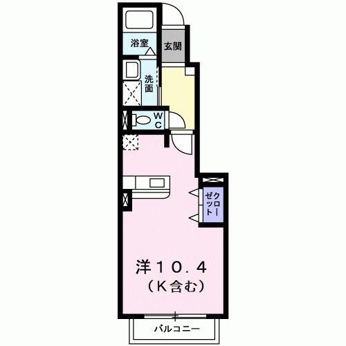 デフィ丸山(1K/1階)の間取り写真