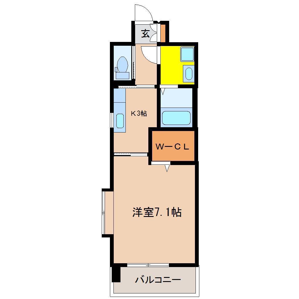 CATALINA APT(1K/5階)の間取り写真