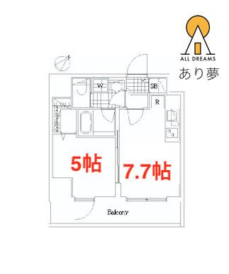 リヴシティ横濱関内弐番館(1DK/7階)の間取り写真