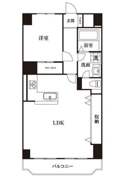 ロアール三園(2LDK/4階)の間取り写真