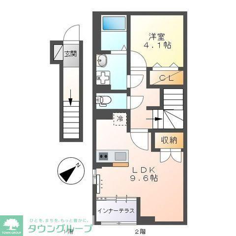 YS・LIEN(1LDK/2階)の間取り写真