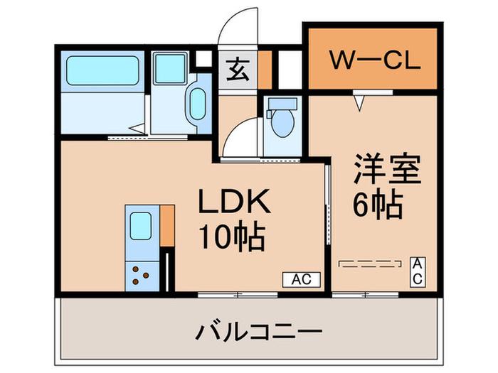 BRANSIA膳所(1LDK/3階)の間取り写真