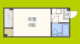 プレアール平野西(1K/1階)の間取り写真