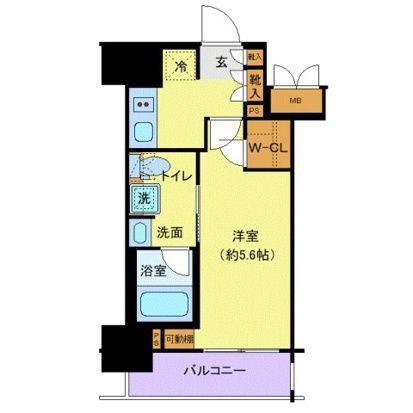 ステージファースト千葉駅南(1K/2階)の間取り写真