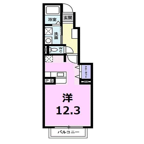 パークプラザ(ワンルーム/1階)の間取り写真