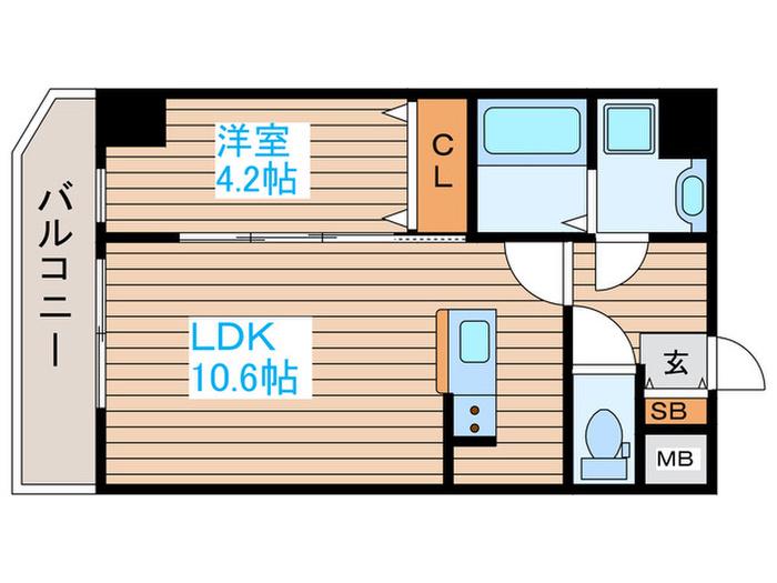URBAN TERRACE ODAWARA(1LDK/10階)の間取り写真