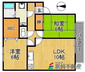 メルベーユドミール(2LDK/2階)の間取り写真