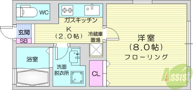 コーポ藤(1K/1階)の間取り写真