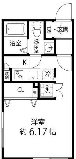 BRANCHE大森山王(ワンルーム/1階)の間取り写真