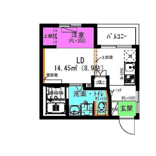 グランゲート(ワンルーム/3階)の間取り写真