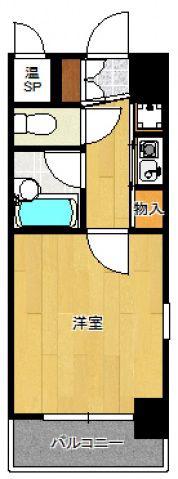 JGM南天神(1K/1階)の間取り写真