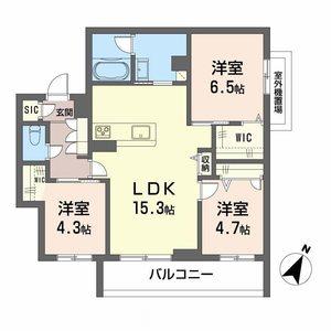 シャーメゾン上大利レジデンス(3LDK/2階)の間取り写真
