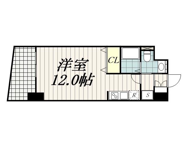 SIDEONE(ワンルーム/9階)の間取り写真
