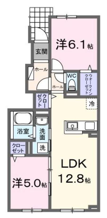 エス・スールVIII(2LDK/1階)の間取り写真
