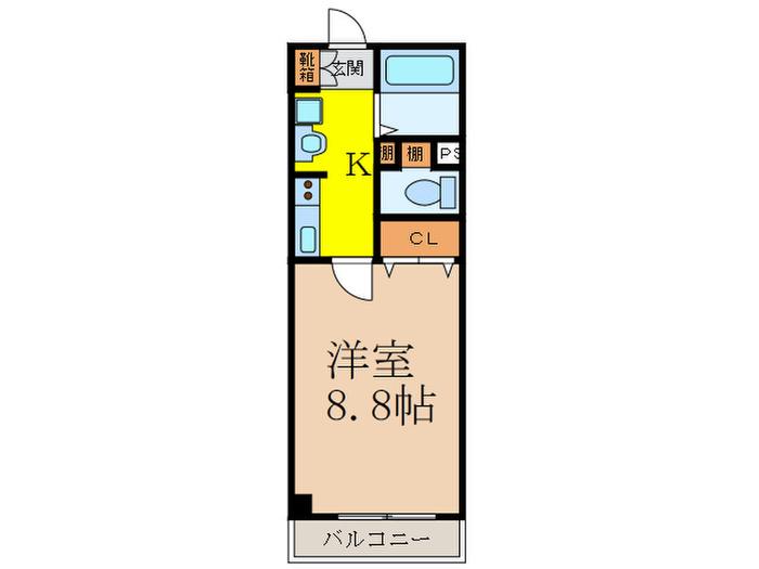 CORAZON PALACIO(1K/4階)の間取り写真