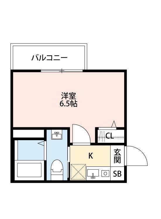プレジール日吉(1K/2階)の間取り写真