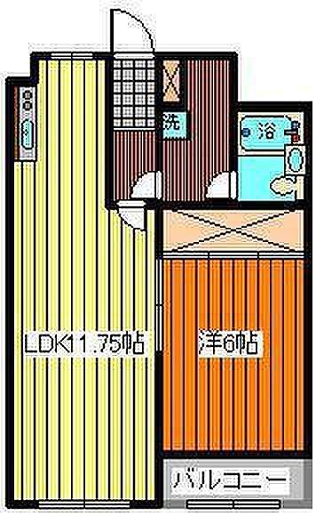 イニシアティブ大町(1LDK/3階)の間取り写真
