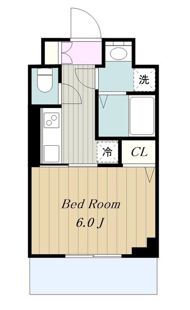 アイルイムーブル百合ヶ丘(1K/5階)の間取り写真