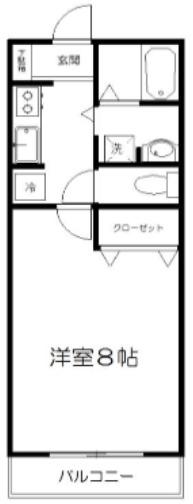 ハイツアゼリア(1K/1階)の間取り写真