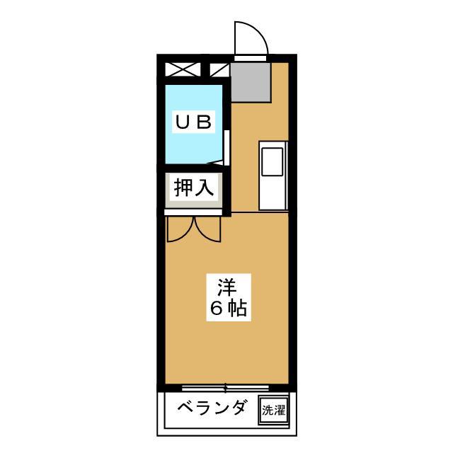コーポ原田(1K/3階)の間取り写真