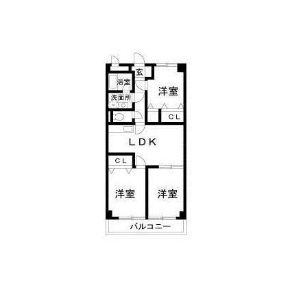 エクシードII(3LDK/2階)の間取り写真