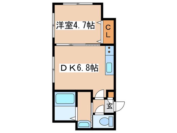 PRESENCE S20(1DK/3階)の間取り写真