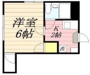 グローバルハイツ赤門(1K/2階)の間取り写真
