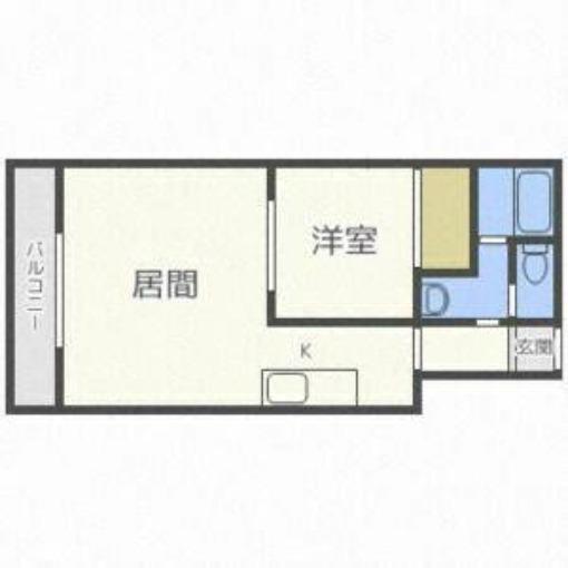 メトロ二十四軒(1LDK/3階)の間取り写真