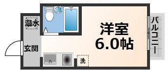 ステューディオ長瀬(ワンルーム/1階)の間取り写真