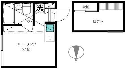 マイプラン阿佐谷南(ワンルーム/1階)の間取り写真