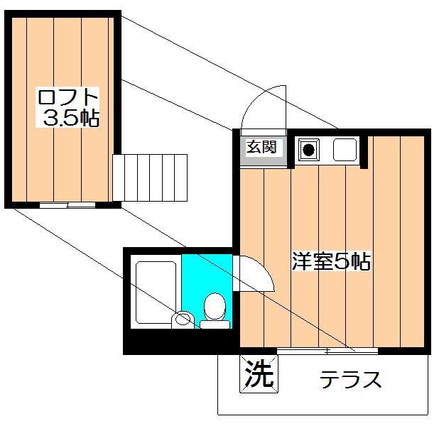 ディアコート(ワンルーム/1階)の間取り写真