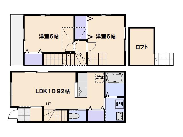 シャレーガーデン(2LDK/1階)の間取り写真
