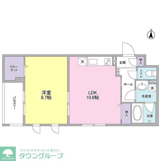 フェリチターレ(1LDK/3階)の間取り写真