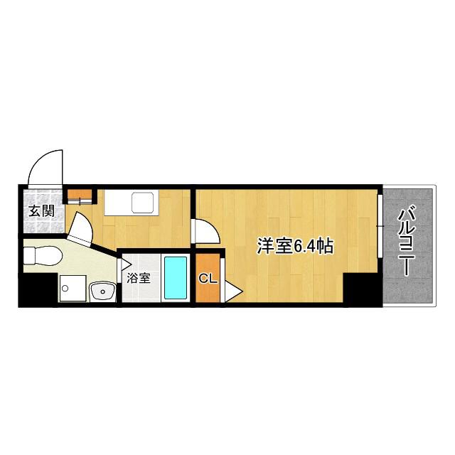 レクシア天神橋(1K/3階)の間取り写真