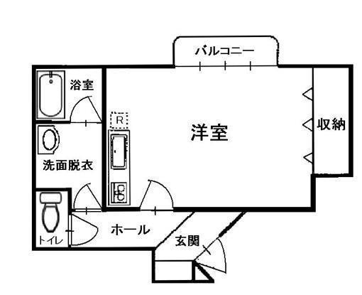FIVE GATE(ワンルーム/2階)の間取り写真